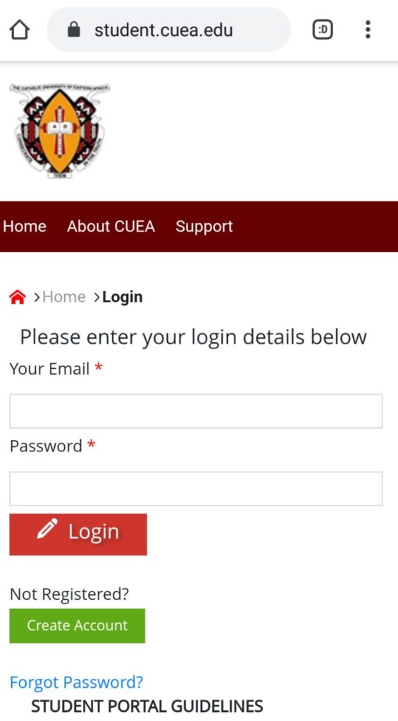 A Guide to Accessing the Catholic University of East Africa Student Portal