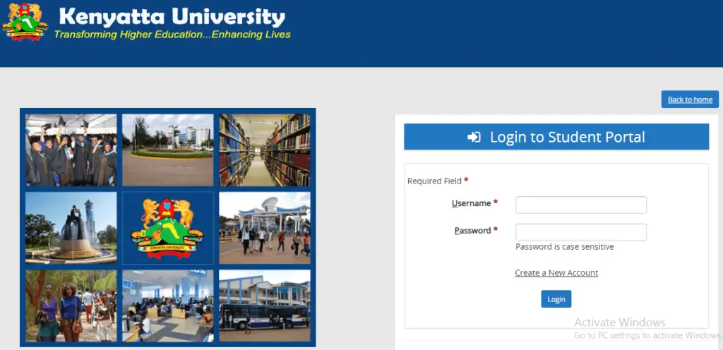 Access your Kenyatta University Student Portal