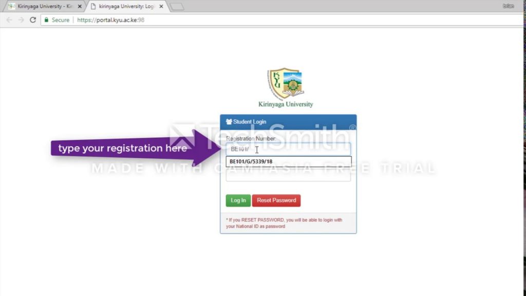 Accessing Kirinyaga University Student Portal