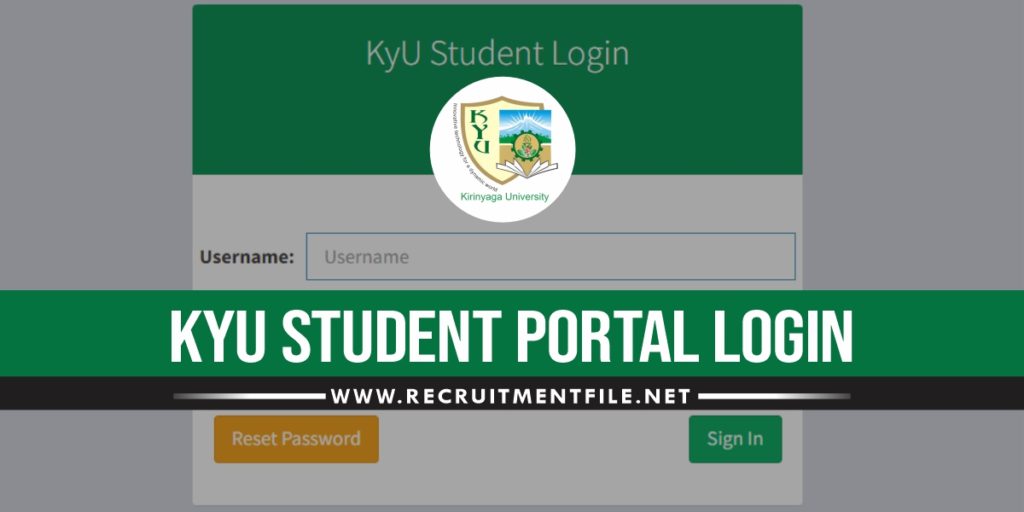 Accessing Kirinyaga University Student Portal