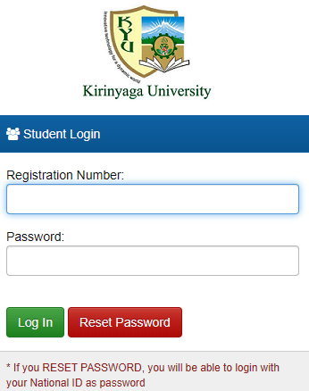 Accessing Kirinyaga University Student Portal