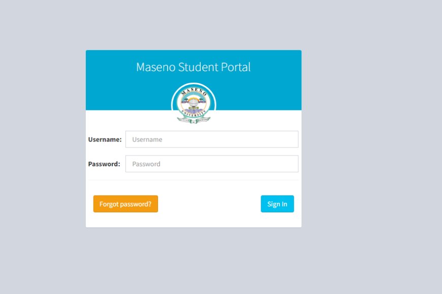 Accessing Maseno University Student Portal