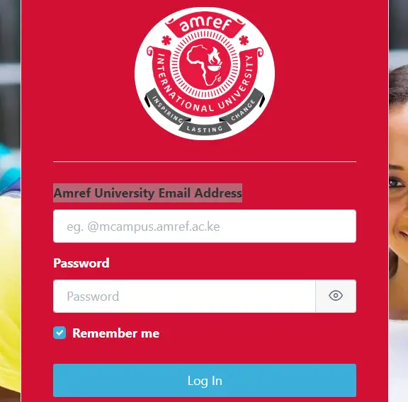 Accessing the Amref International University Student Portal