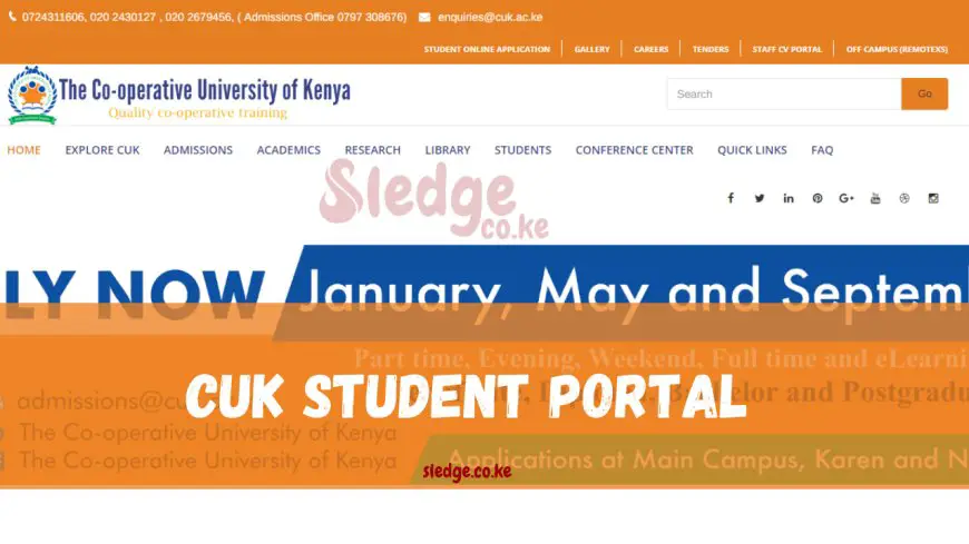 Accessing the Co-Operative University of Kenya Student Portal