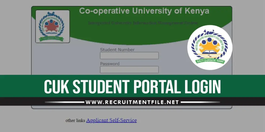 Accessing the Co-Operative University of Kenya Student Portal