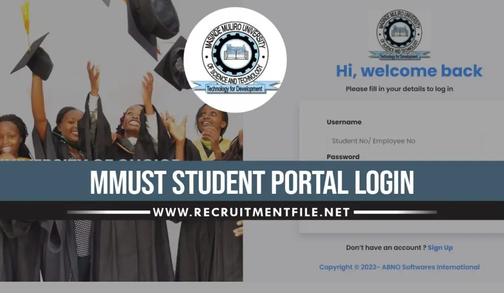 Accessing the Masinde Muliro University of Science  Technology Student Portal