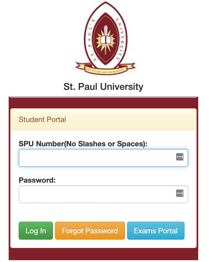 Accessing the St. Pauls University Student Portal