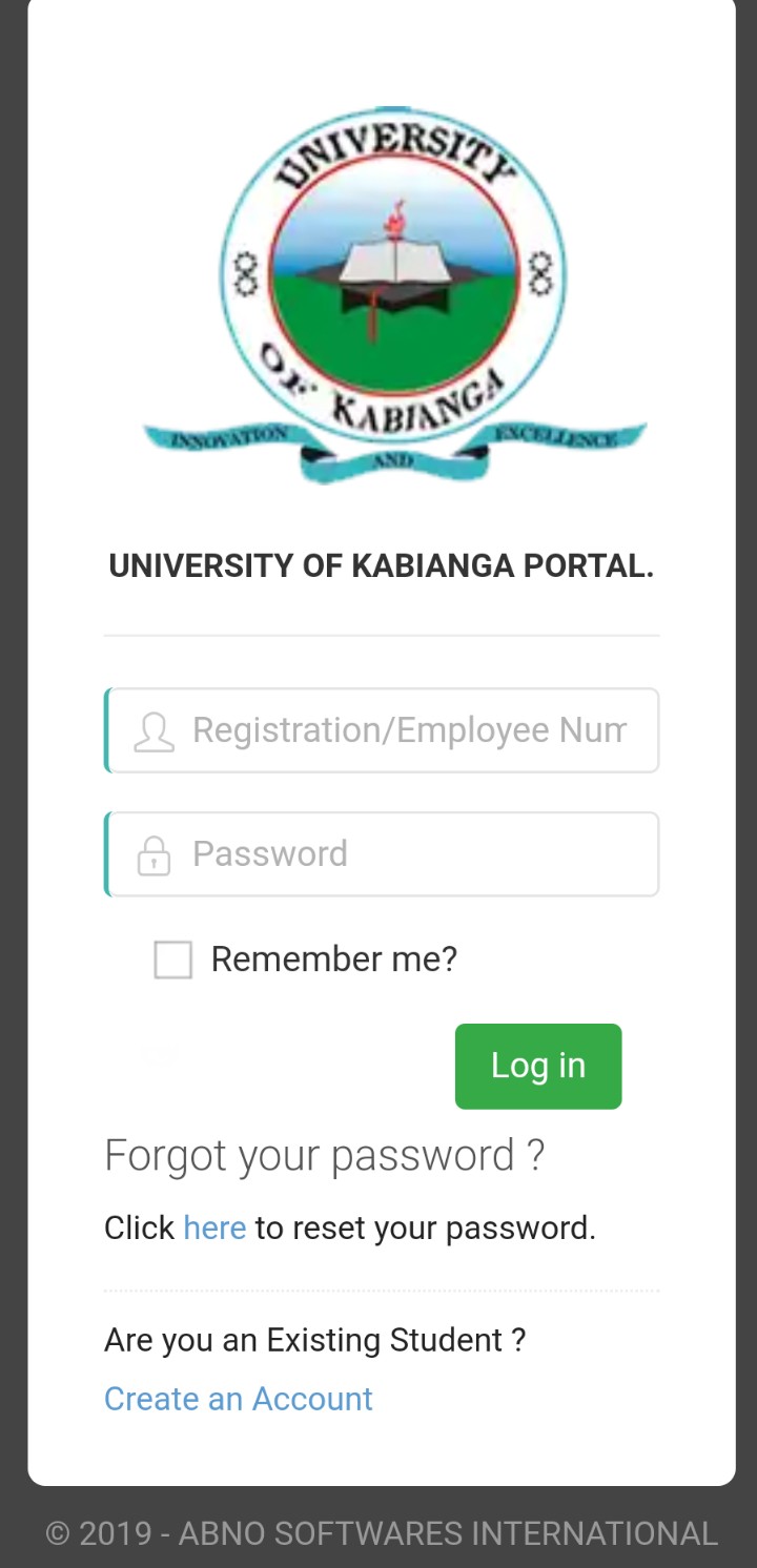 Accessing the University of Kabianga Student Portal