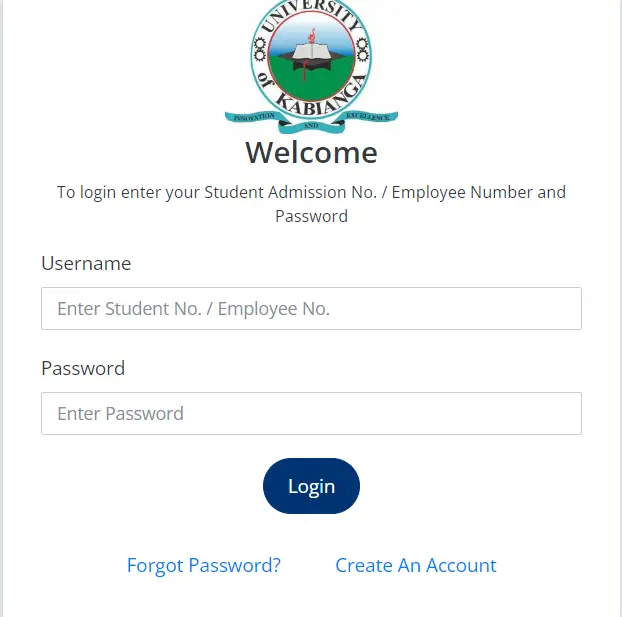 Accessing the University of Kabianga Student Portal