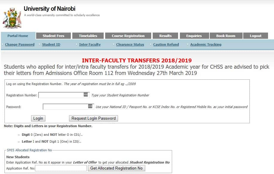 Accessing the University of Nairobi Student Portal