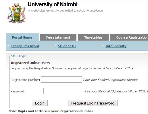 Accessing the University of Nairobi Student Portal