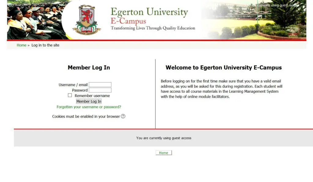 How to Access the Egerton University Student Portal