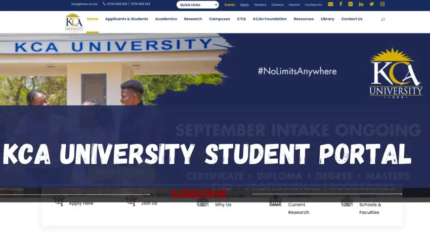 How to Access the KCA University Student Portal