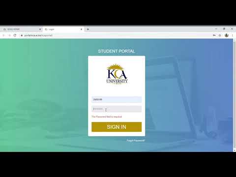 How to Access the KCA University Student Portal