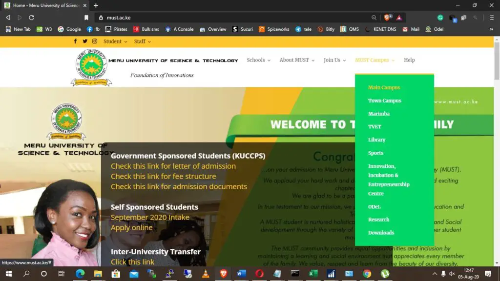 How to Access the Meru University Of Science And Technology Student ...