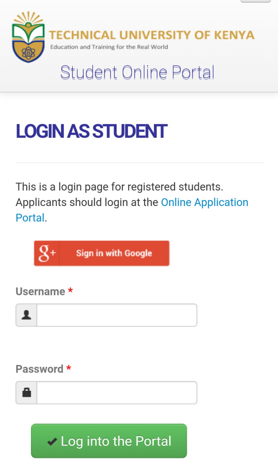 How to Access the Technical University Of Kenya Student Portal