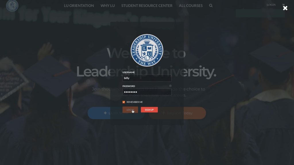 International Leadership Universitys Student Portal