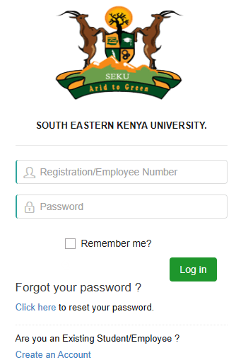 Welcome to the South Eastern Kenya University Student Portal